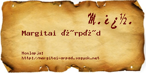 Margitai Árpád névjegykártya