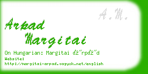 arpad margitai business card